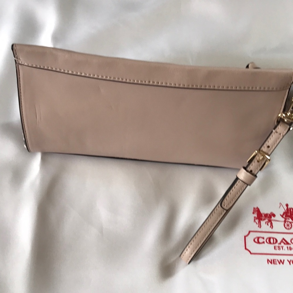 Coach Nwt Madison Blush Python Large Wristlet - image 2